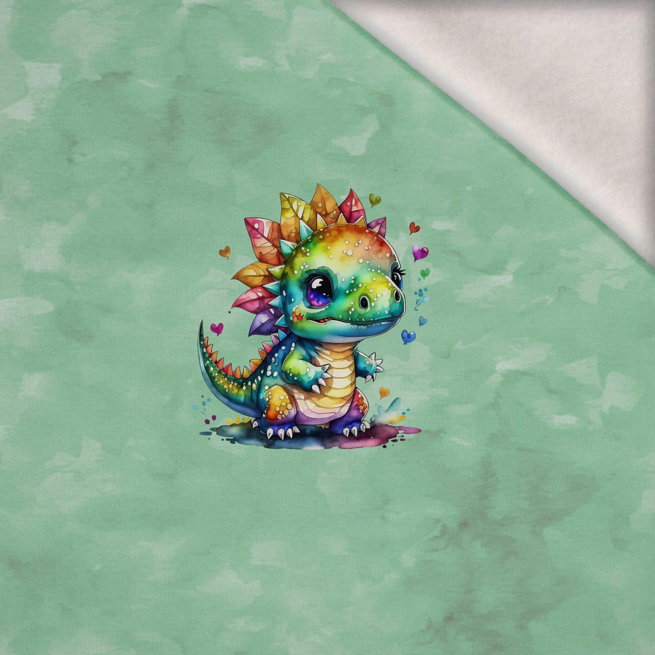 CUTE DINO WZ. 1 - PANEL (60cm x 50cm) dzianina drapana z elastanem ITY CUTE DINO WZ. 1 - PANEL (60cm x 50cm) dzianina drapana z elastanem ITY