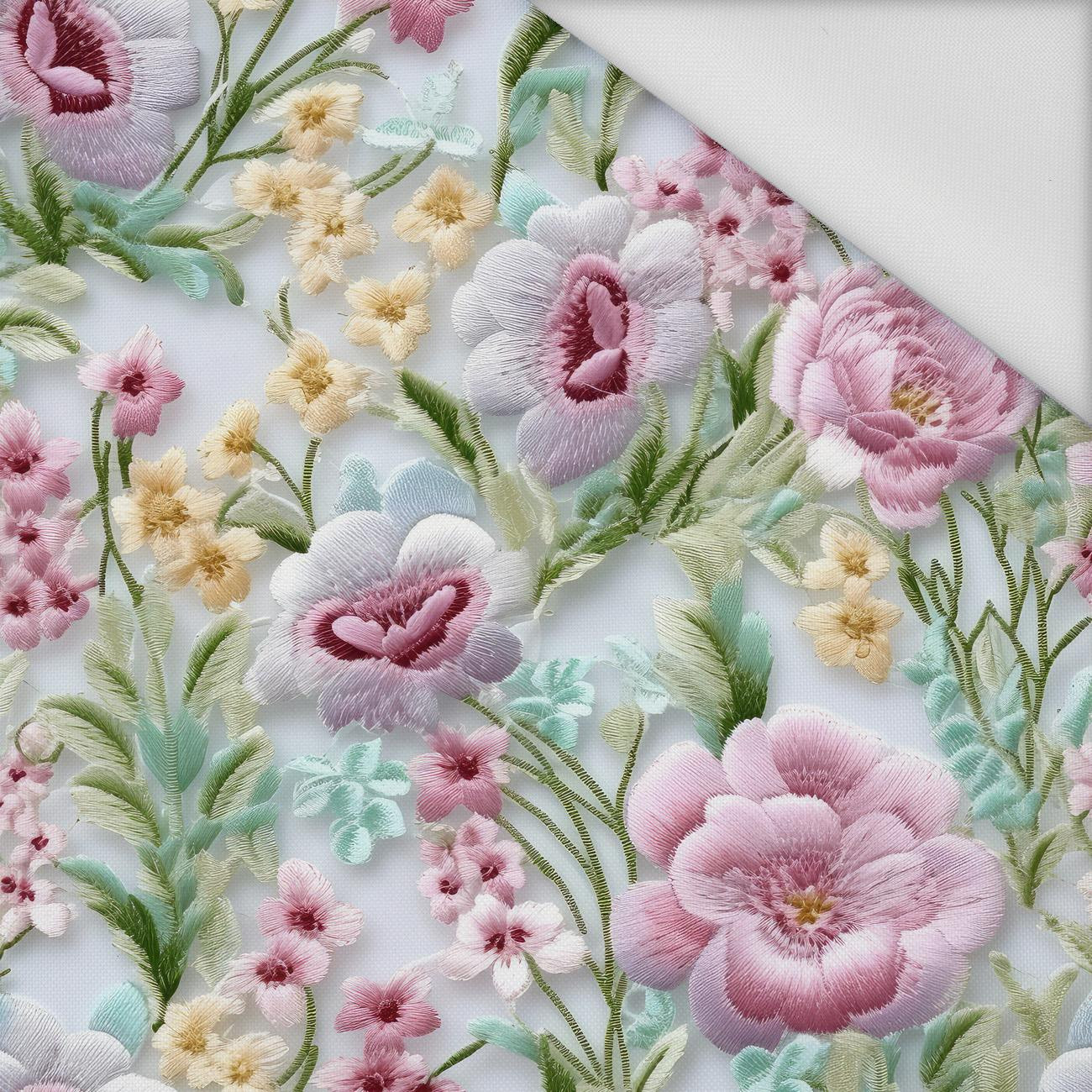 FLOWERS 3D WZ. 8 - tkanina wodoodporna