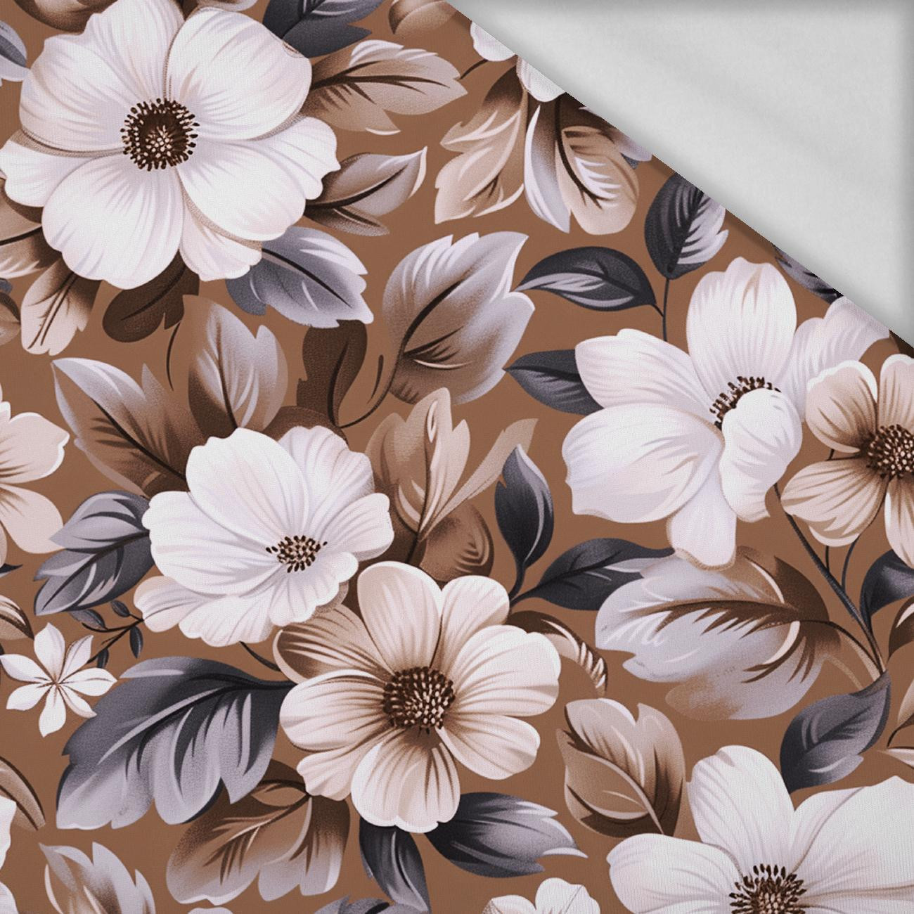 FLOWERS WZ.6/ Mocha Mousse  - lycra 300g