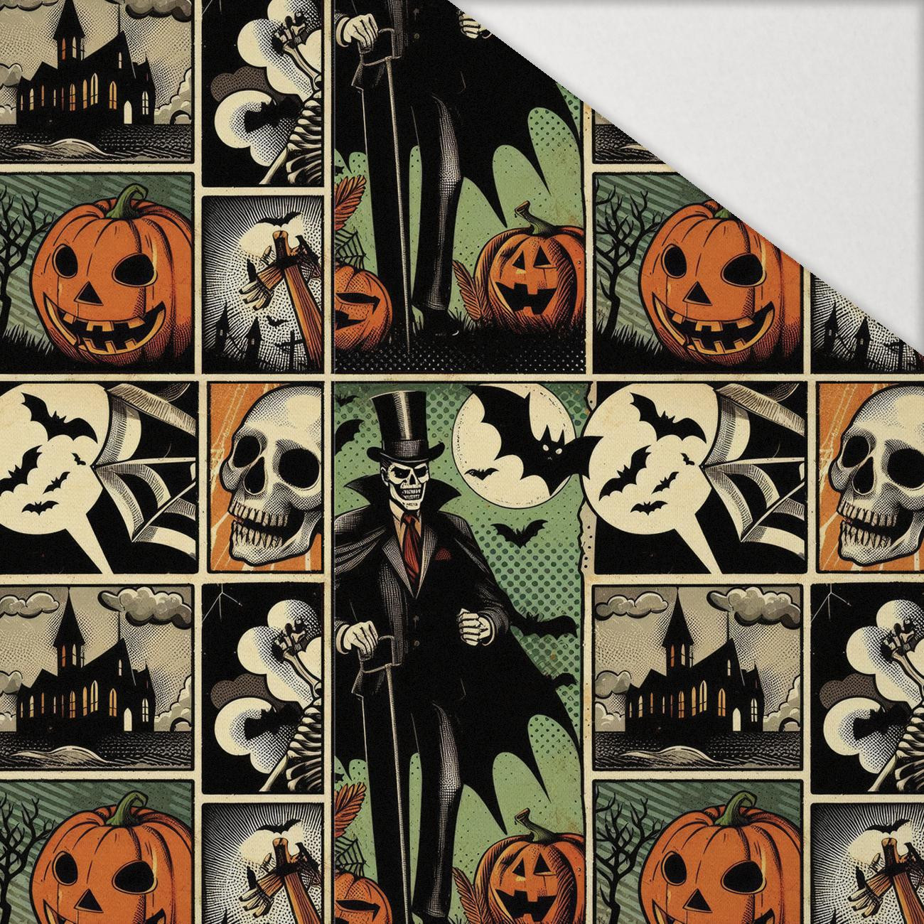 HALLOWEEN WZ. 52 - Hydrofobowa dzianina drapana 