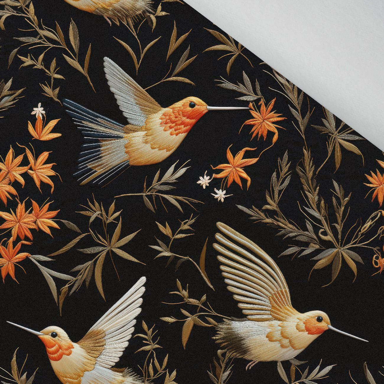 PASTEL BIRDS WZ.7 (KOLIBRY) - lekka dzianina drapana