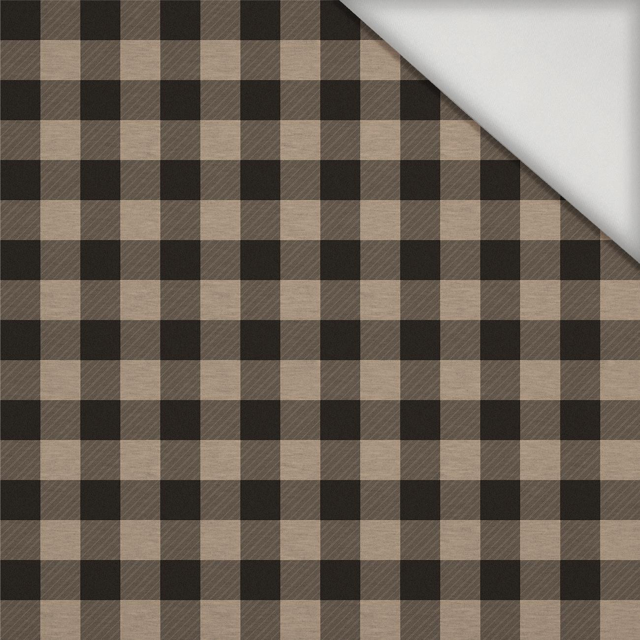 KRATA VICHY - MELANŻ BEŻOWY - lycra 300g