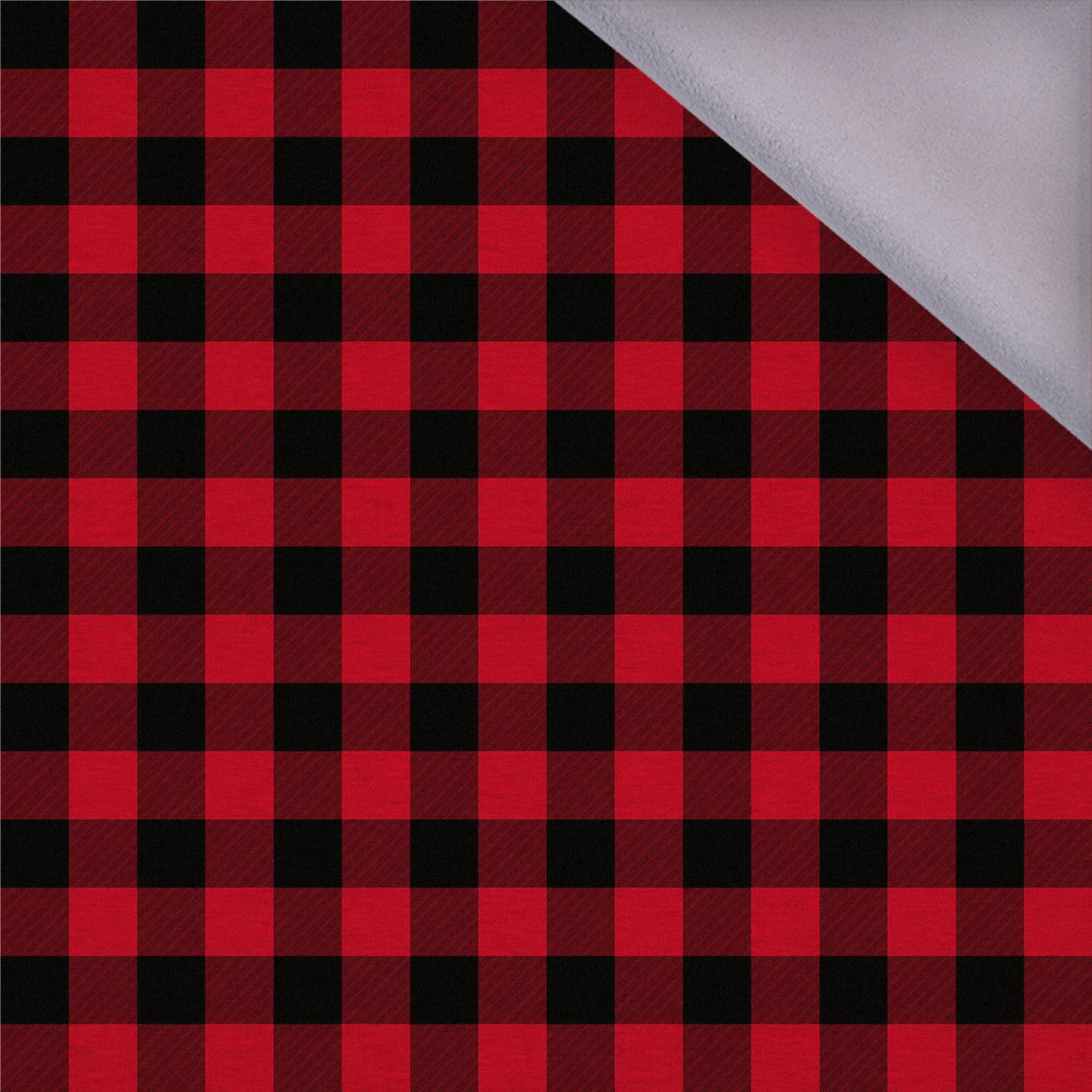 KRATA VICHY - MELANŻ CZERWONY - softshell