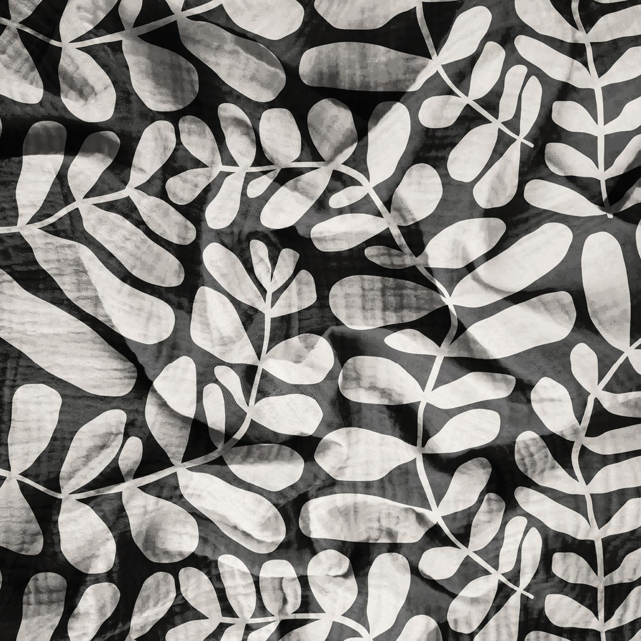 LEAVES WZ. 3 - Muślin bawełniany