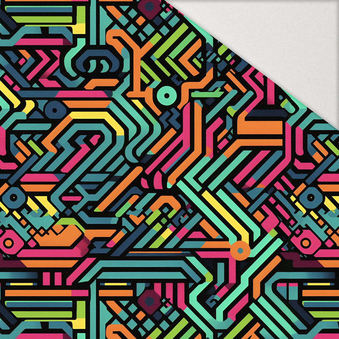 NEON ABSTRACT WZ.2 - Hydrofobowa dzianina drapana 