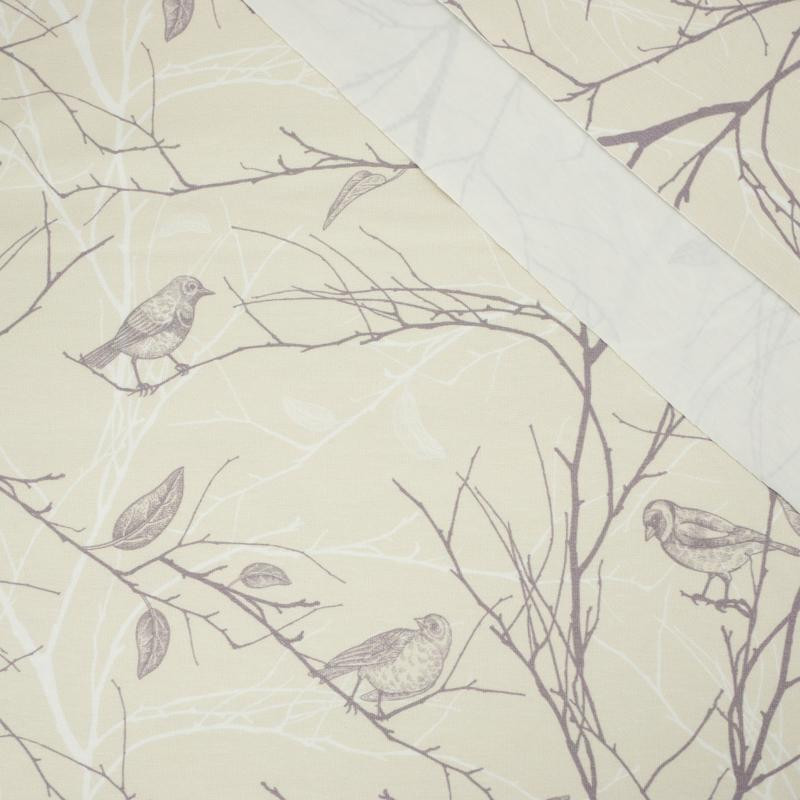 PTAKI / beżowy - single jersey z elastanem TE210