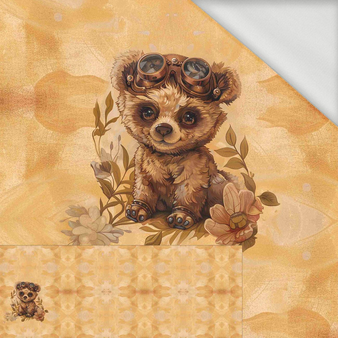 BEAR STEAMPUNK FOREST WZ.1 - panel panoramiczny dzianina pętelkowa (60cm x 155cm)