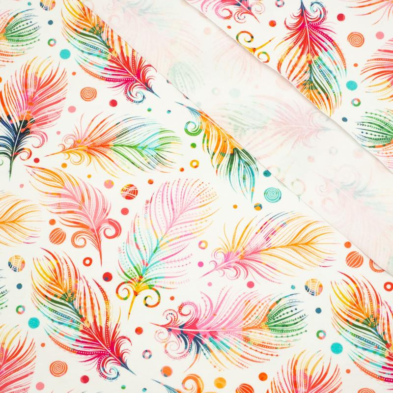 TĘCZOWE PIÓRKA - Jersey wiskozowy WE210