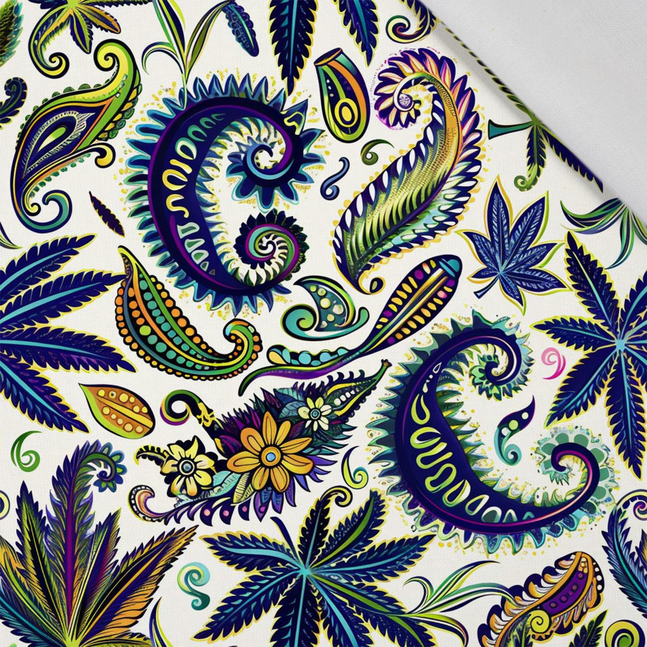 Hemp leaves WZ. 4 - tkanina bawełniana