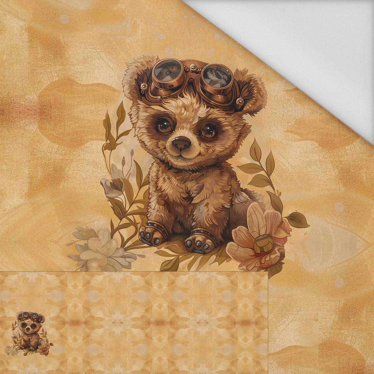 BEAR STEAMPUNK FOREST WZ.1 - panel panoramiczny tkanina wodoodporna (60cm x 155cm)