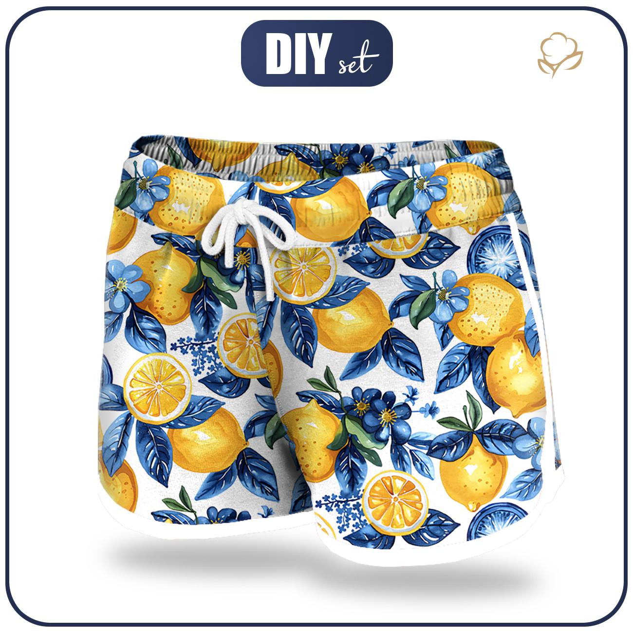 Damskie spodenki kąpielowe - TUTTI FRUTTI WZ.16 - zestaw do uszycia