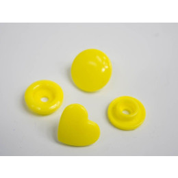 Napy KAM serca12mm - żółte 10kpl