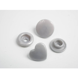 Napy KAM serca12mm - srebrne 10kpl