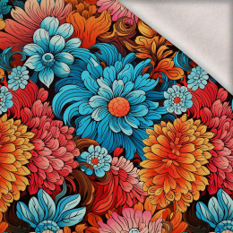 COLORFUL FLOWERS WZ. 2 - dzianina drapana z elastanem ITY