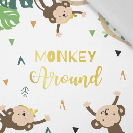 MONKEY AROUND (WILD & FREE) - panel tkanina bawełniana