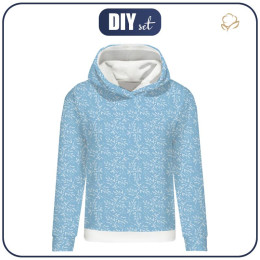 BLUZA DAMSKA (POLA) CLASSIC Z KAPTUREM - OSZRONIONE GAŁĄZKI (ZACZAROWANA ZIMA) - dzianina pętelkowa 