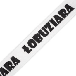 Taśma rypsowa ŁOBUZIARA 30mm - biała