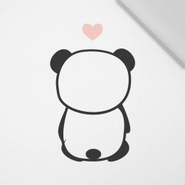 PANDA / BLADY RÓŻ ROZMIAR "S" 30x45 cm - biała (tył) - panel tkanina bawełniana