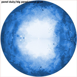 KLEKSY (classic blue) - duży panel na spódnicę z koła