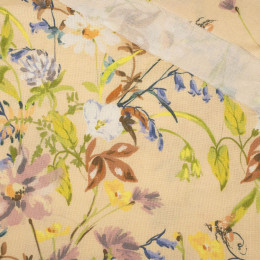 POLNA ŁĄKA  - tkanina wiskozowa (BUTTER YELLOW)