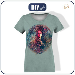 T-SHIRT DAMSKI - ABSTRACT GIRL WZ. 2 - zestaw do uszycia