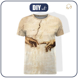 T-SHIRT MĘSKI - STWORZENIE ADAMA (Michał Anioł) - zestaw do uszycia