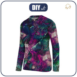THERMO BLUZKA DAMSKA (PATTY) - FANTASY LEAVES - zestaw do uszycia