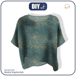 ZWIEWNA BLUZKA OVERSIZE "ELENA" - MEHNDI 2.0 - zestaw do uszycia