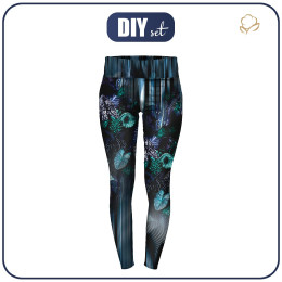 THERMO LEGGINSY DAMSKIE (GRETA) - DARK JUNGLE- zestaw do uszycia