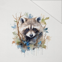 WATERCOLOR RACCOON WZ. 1 - PANEL (60cm x 50cm) Hydrofobowa dzianina drapana 