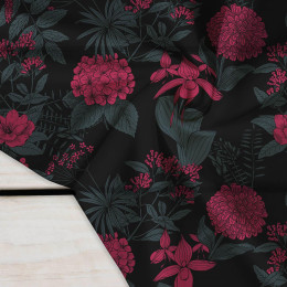 KWIATY / viva magenta - Krepa