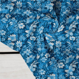 TRANQUIL BLUE / FLOWERS - Krepa