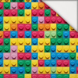 COLORFUL BLOCKS WZ. 3 - lekka dzianina drapana