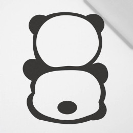 PANDA / MIĘTA ROZMIAR "M" 50x60 cm - biała (Tył) - panel tkanina bawełniana