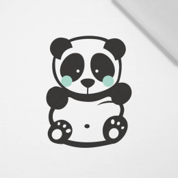 PANDA / MIĘTA ROZMIAR "S" 30x45 cm - biała (Przód) - panel tkanina bawełniana