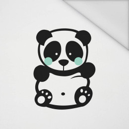 PANDA / MIĘTA ROZMIAR "S" 30x45 cm - biała (Przód) - panel tkanina wodoodporna
