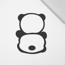 PANDA / MIĘTA ROZMIAR "S" 30x45 cm - biała (Tył) - panel tkanina bawełniana