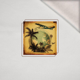 TRAVEL TIME WZ. 7 - PANEL (60cm x 50cm) dzianina drapana z elastanem ITY