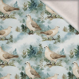 PASTEL BIRDS WZ. 2 - dzianina drapana z elastanem ITY