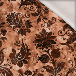 FLORAL WZ. 9 / peach fuzz - dzianina drapana z elastanem ITY