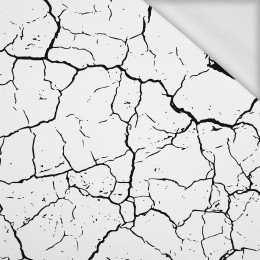 50CM SPĘKANA ZIEMIA (czarna)  - dresówka pętelkowa