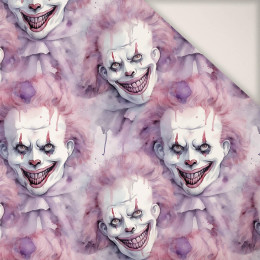 140CM PASTEL HORROR CLOWN WZ. 2 - PERKAL tkanina bawełniana