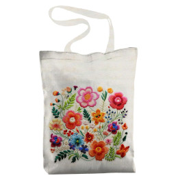 SHOPPERKA - FLOWERS 3D WZ. 17 - tkanina wodoodporna - zestaw do uszycia