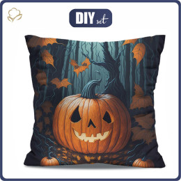 PODUSZKA 45X45 - HALLOWEEN PUMPKIN - zestaw do uszycia