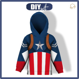 DZIECIĘCA BLUZA Z KAPTUREM (ALEX) - SUPERHERO WZ. 4 - zestaw do uszycia