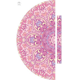 KOLOROWA MANDALA wz. 2  - panel na spódnicę "MAXI" - krepa