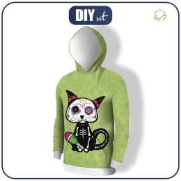 MĘSKA BLUZA Z KAPTUREM (COLORADO) - KOT FIGARO (DIA DE LOS MUERTOS) - zestaw do uszycia