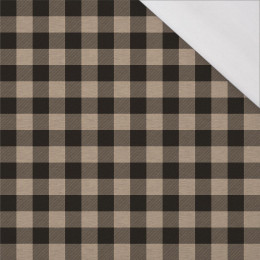 KRATA VICHY - MELANŻ BEŻOWY - single jersey 