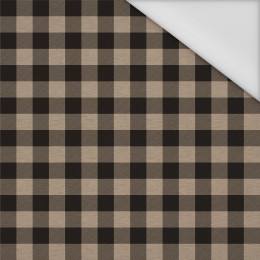 KRATA VICHY - MELANŻ BEŻOWY - tkanina wodoodporna