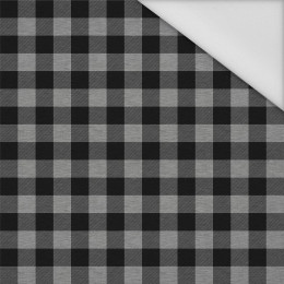 KRATA VICHY - MELANŻ JASNOSZARY - tkanina wodoodporna